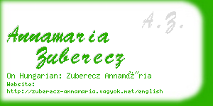 annamaria zuberecz business card